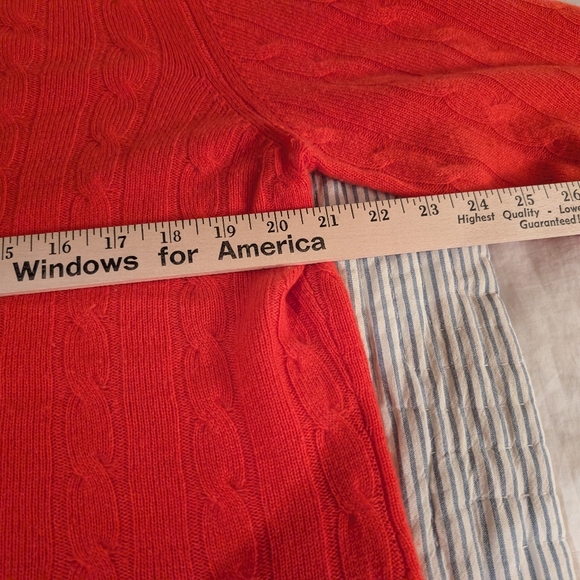 CASHMERE Coral Cable Sweater XL Peck and Peck - Picture 4 of 5